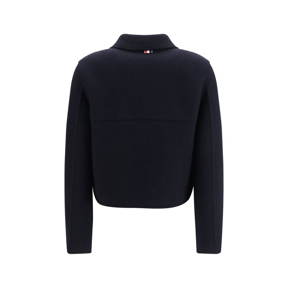 Thom Browne Blue Wool Full-Length Jacket