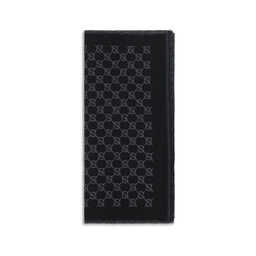 Gucci Black Wool Scarf
