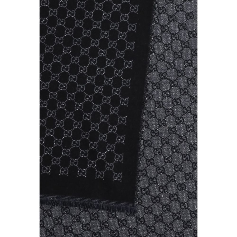 Gucci Black Wool Scarf