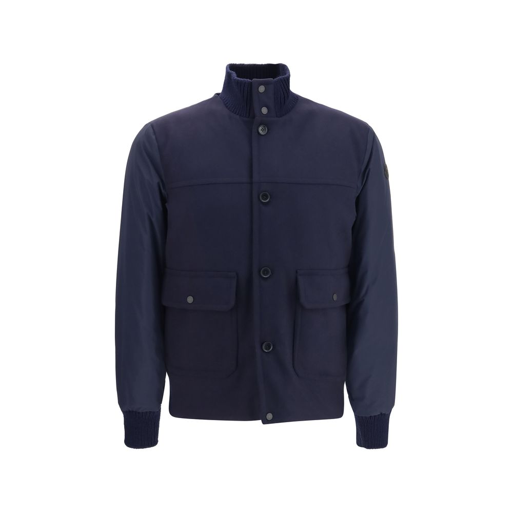 New Moncler Blue Wool Sportswear