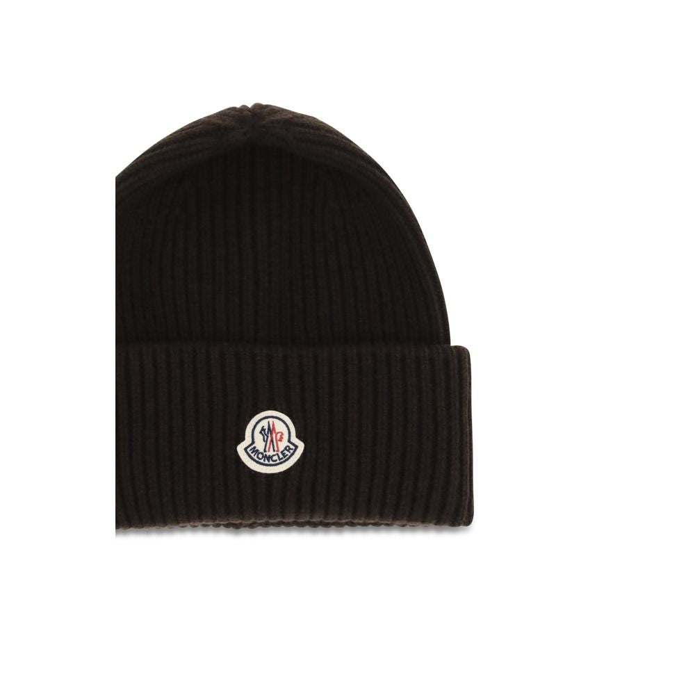 New Moncler Brown Wool Beanie