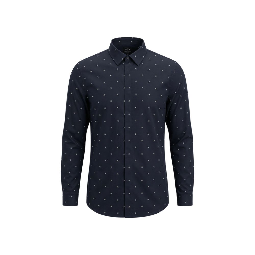 Armani Exchange Blue Cotton Shirt