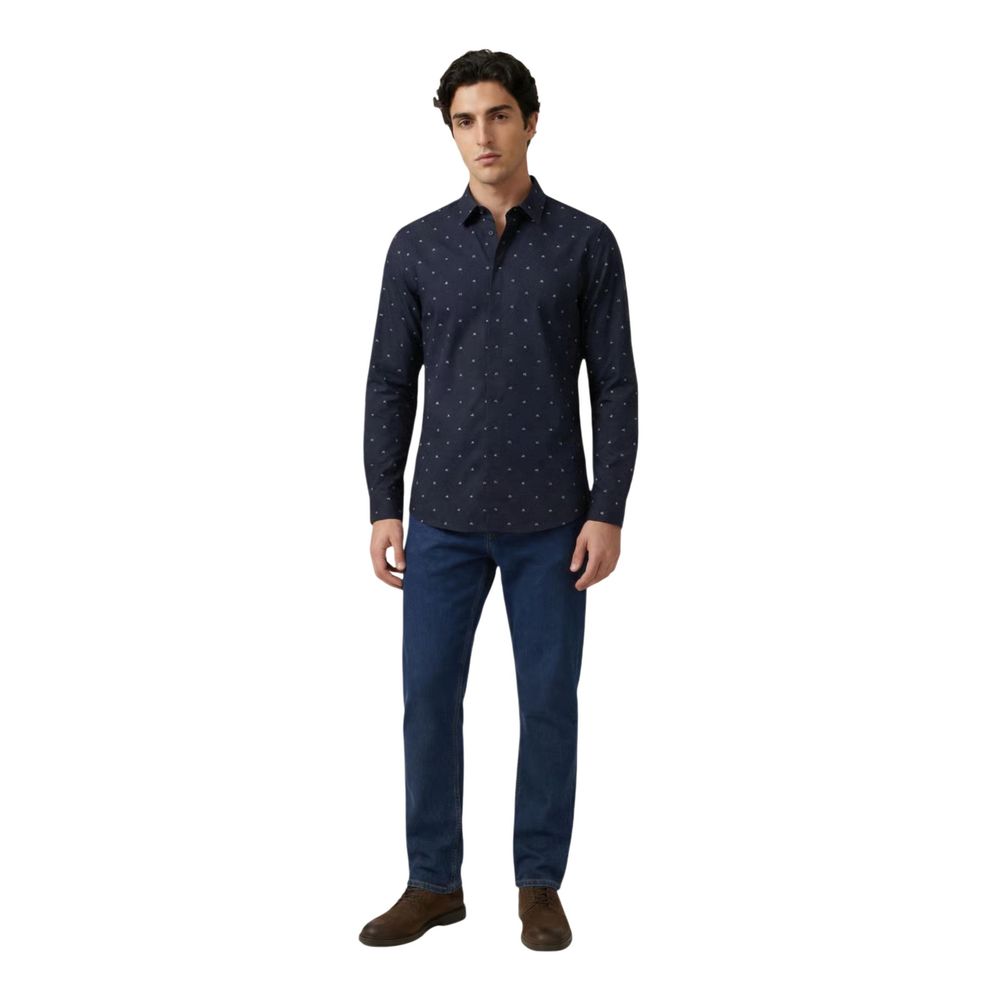 Armani Exchange Blue Cotton Shirt