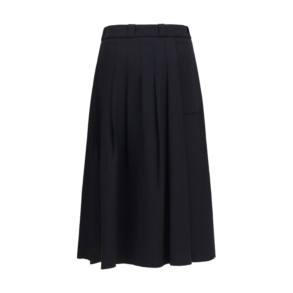Our Legacy Black Wool Midi Skirt