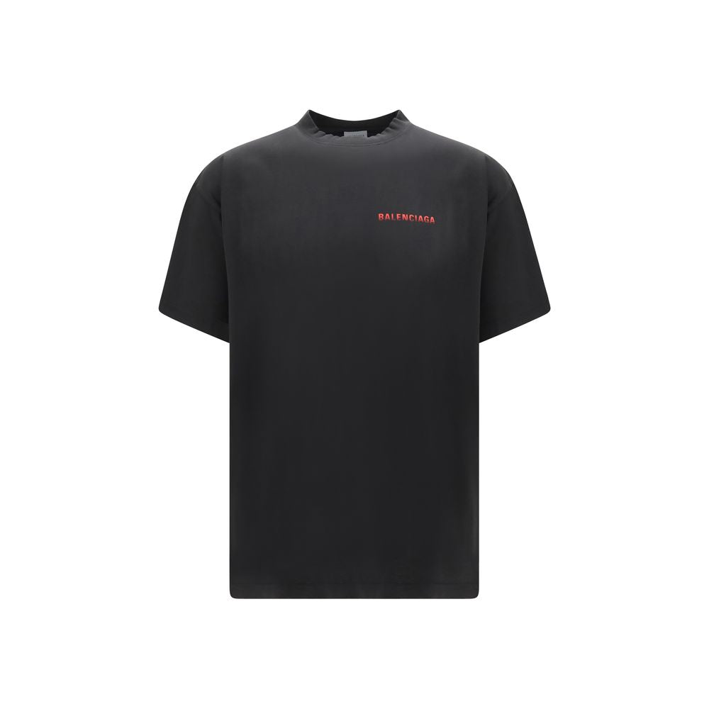 New Balenciaga Black Cotton T-Shirt