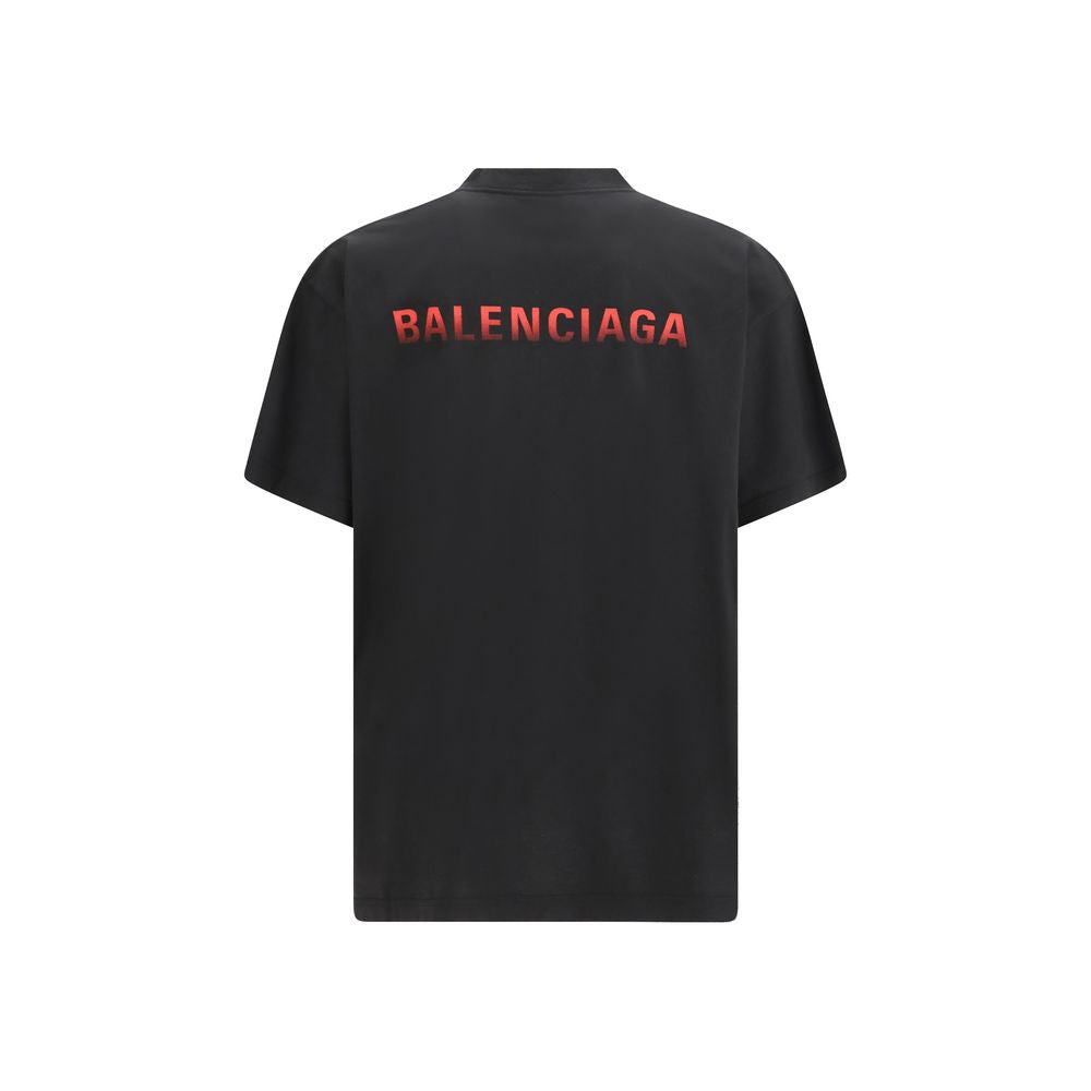 New Balenciaga Black Cotton T-Shirt