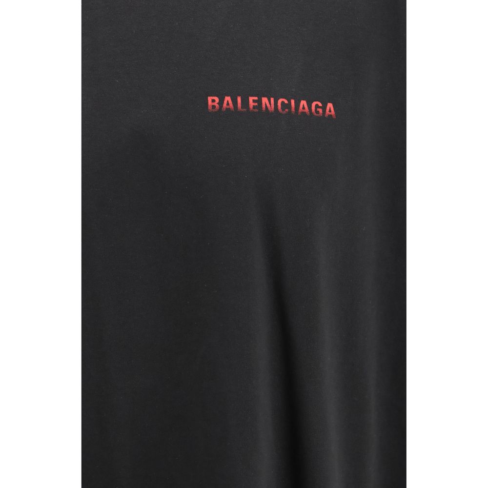 New Balenciaga Black Cotton T-Shirt