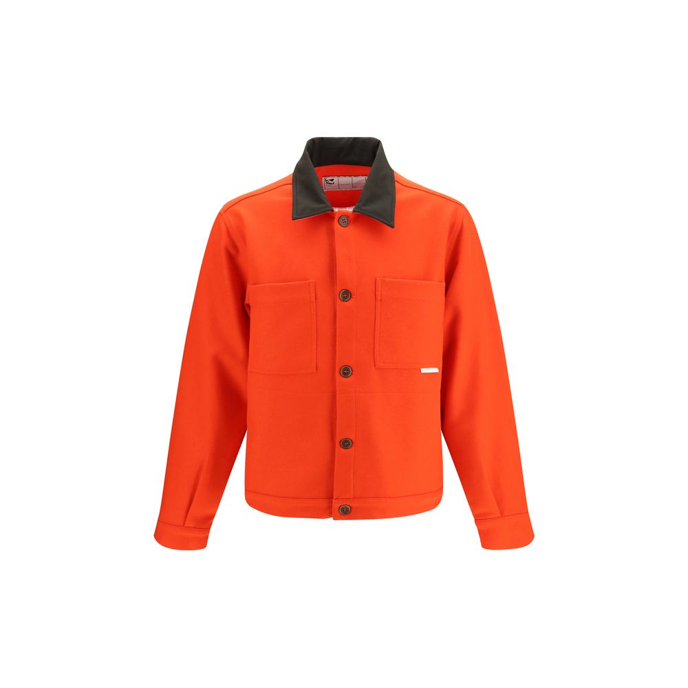 GR10K Red Wool Full-Length Jacket