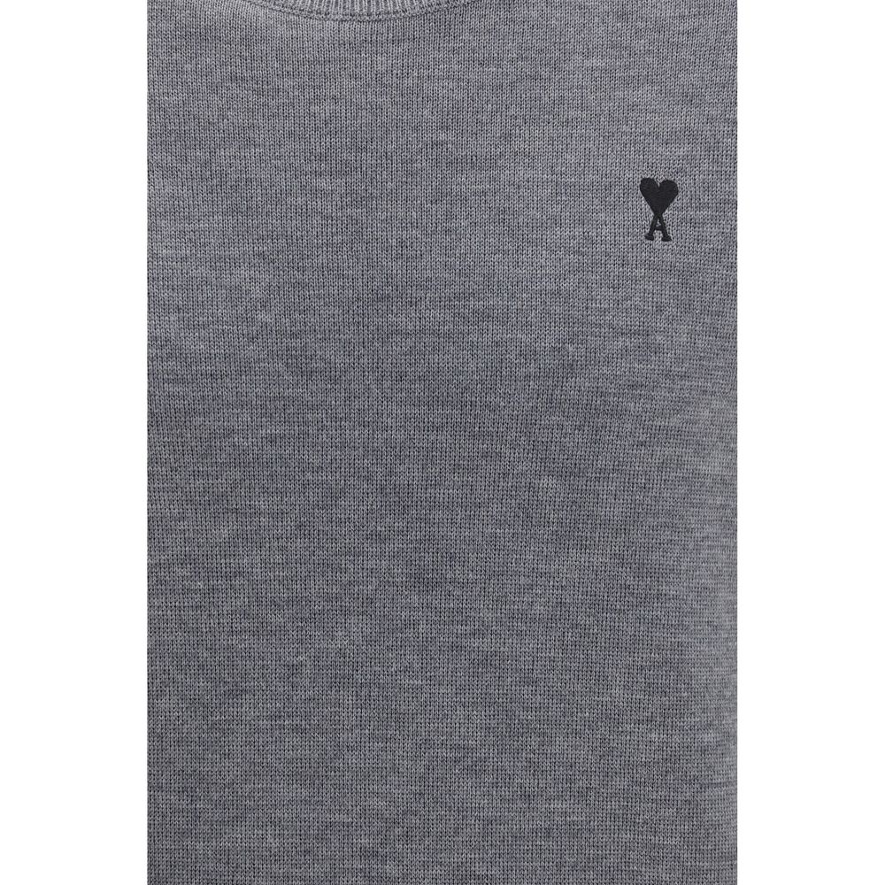 Ami Paris Gray Wool Sweatshirt