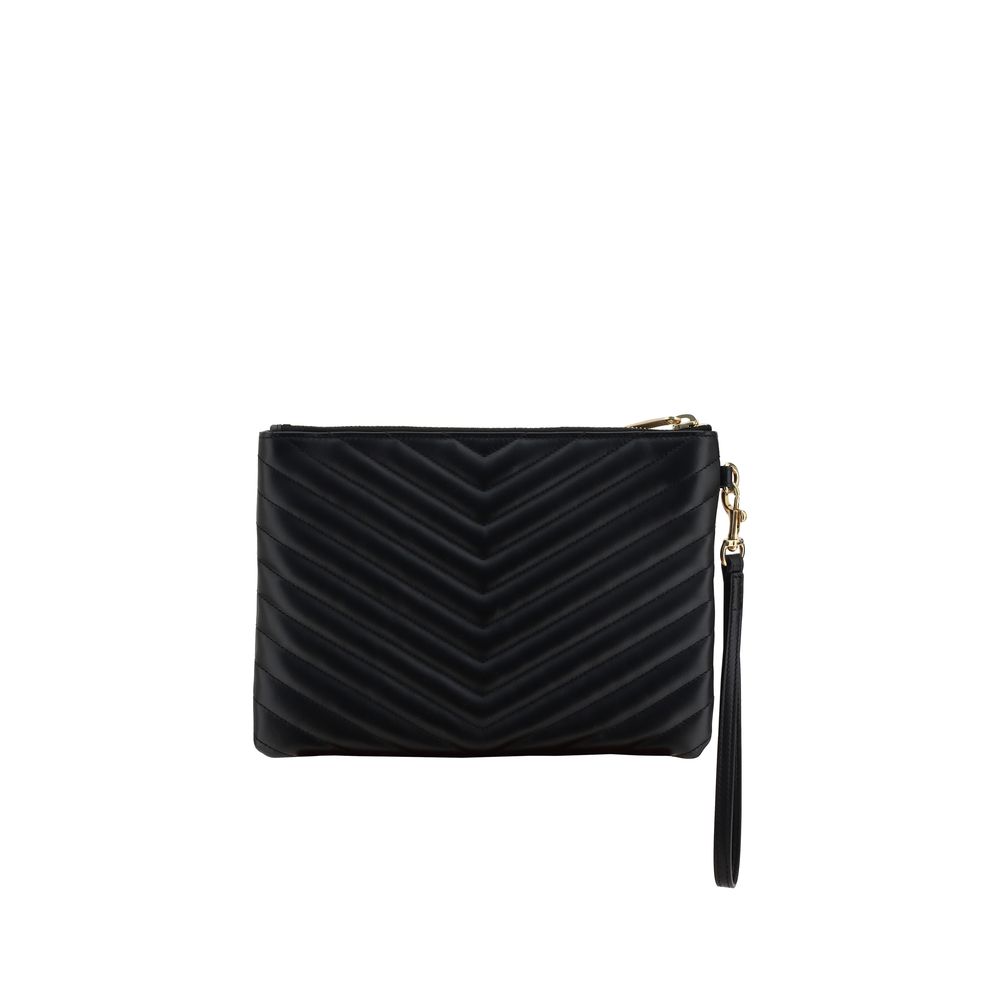 Saint Laurent Black Leather Clutch Bag
