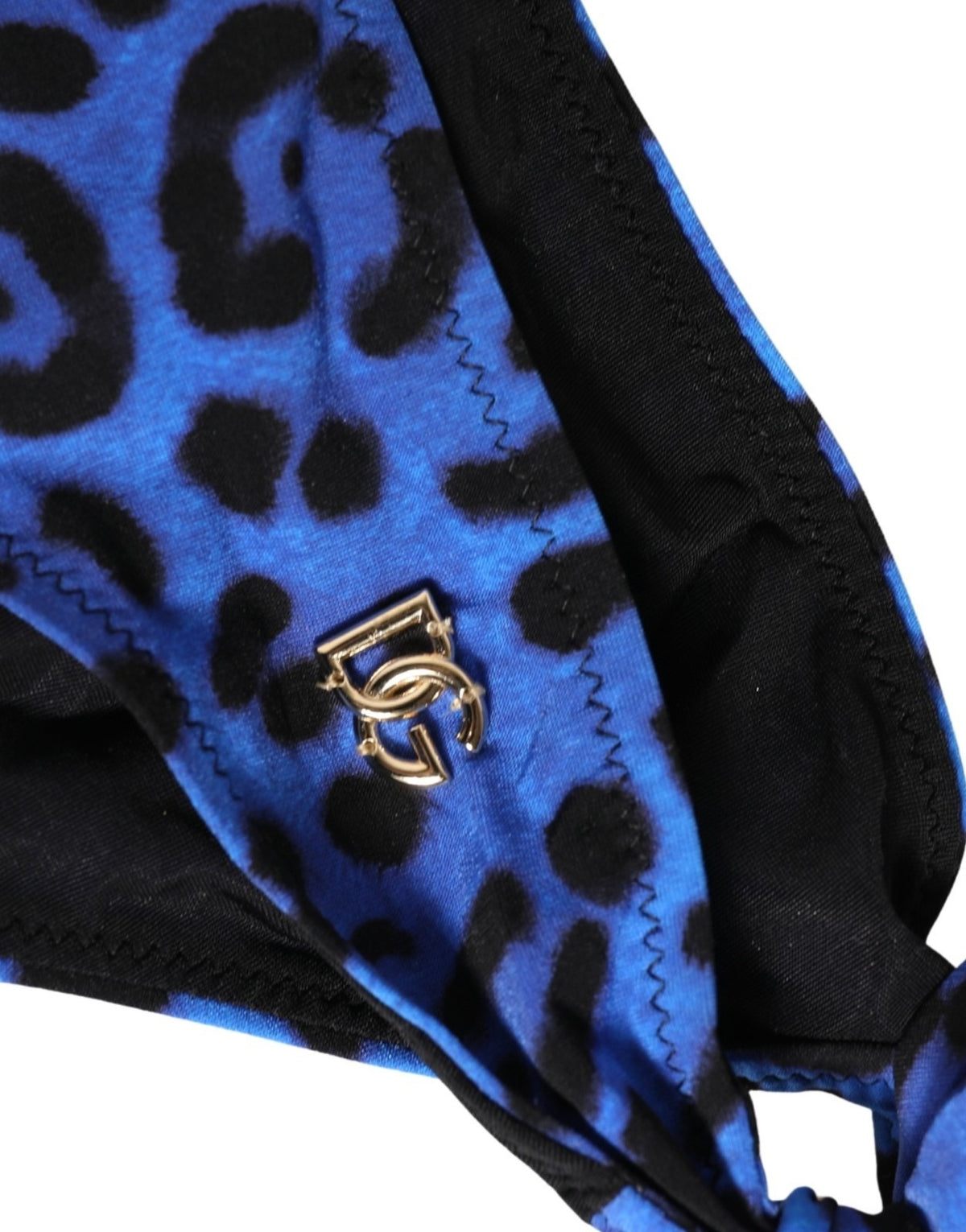 Dolce & Gabbana Blue Leopard Print Bikini Bottom Beachwear Swimwear
