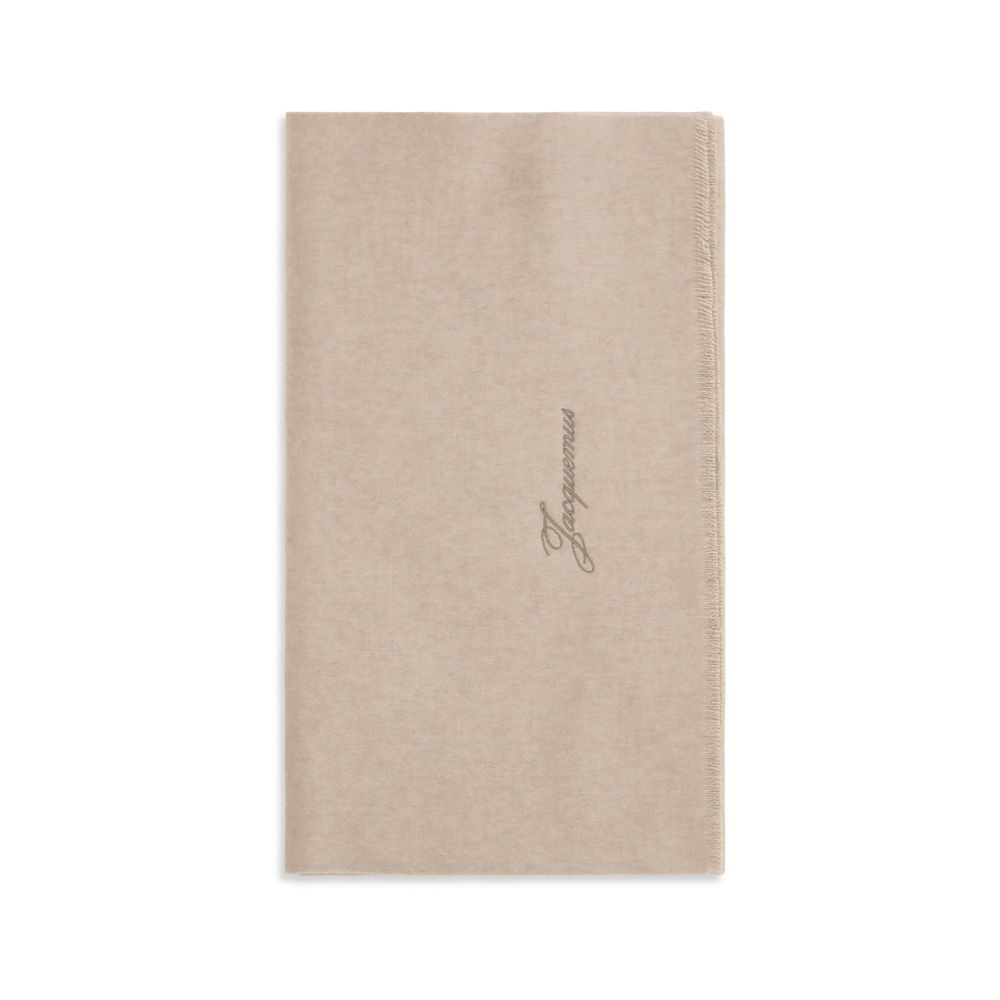 New Jacquemus Beige Wool Scarf