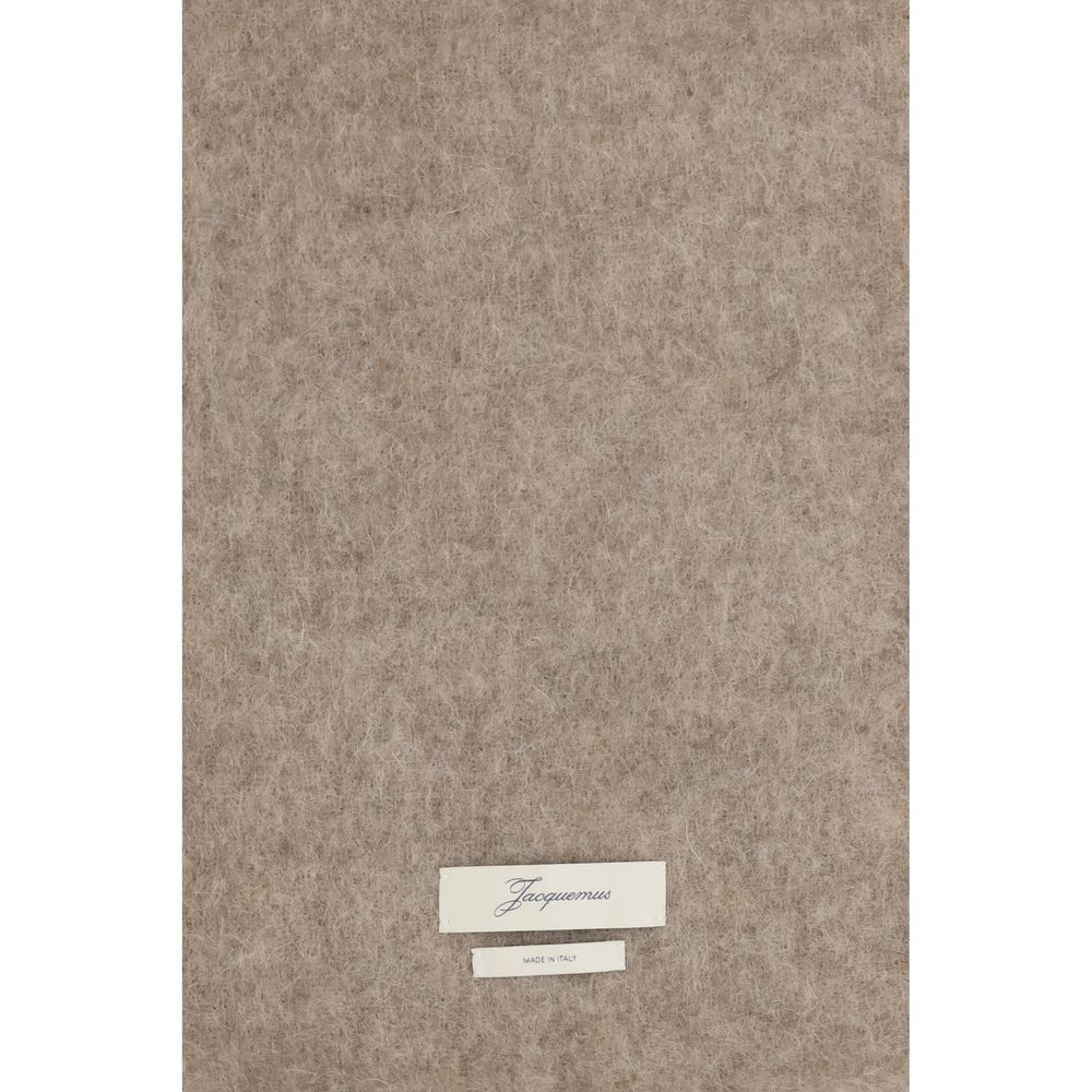 New Jacquemus Beige Mohair Scarf