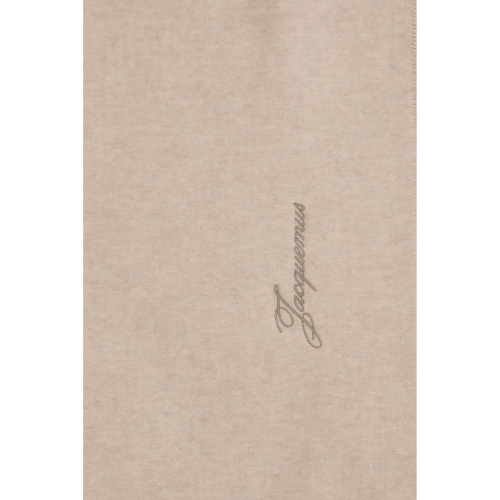 New Jacquemus Beige Wool Scarf