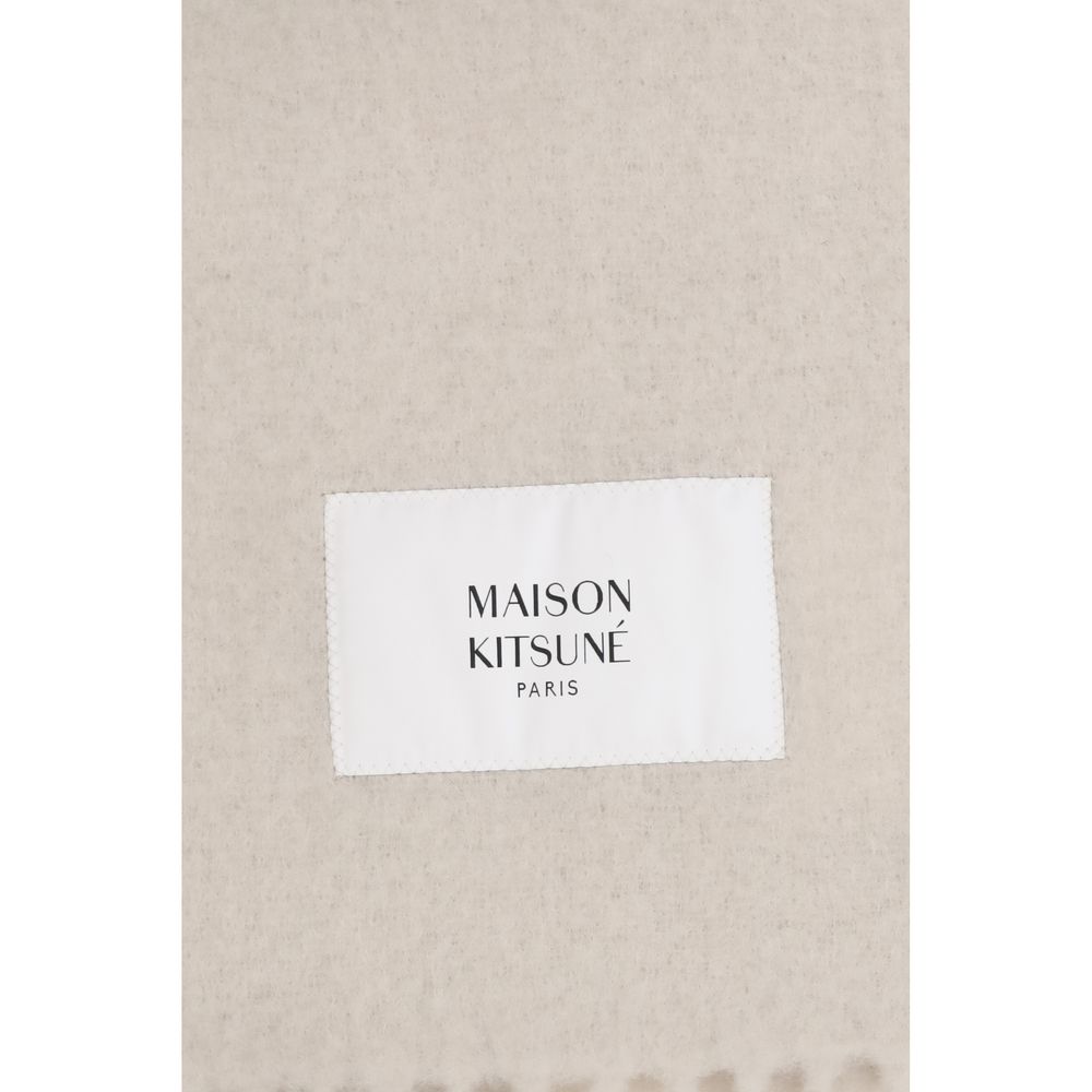 Maison Kitsuné Beige Scarf