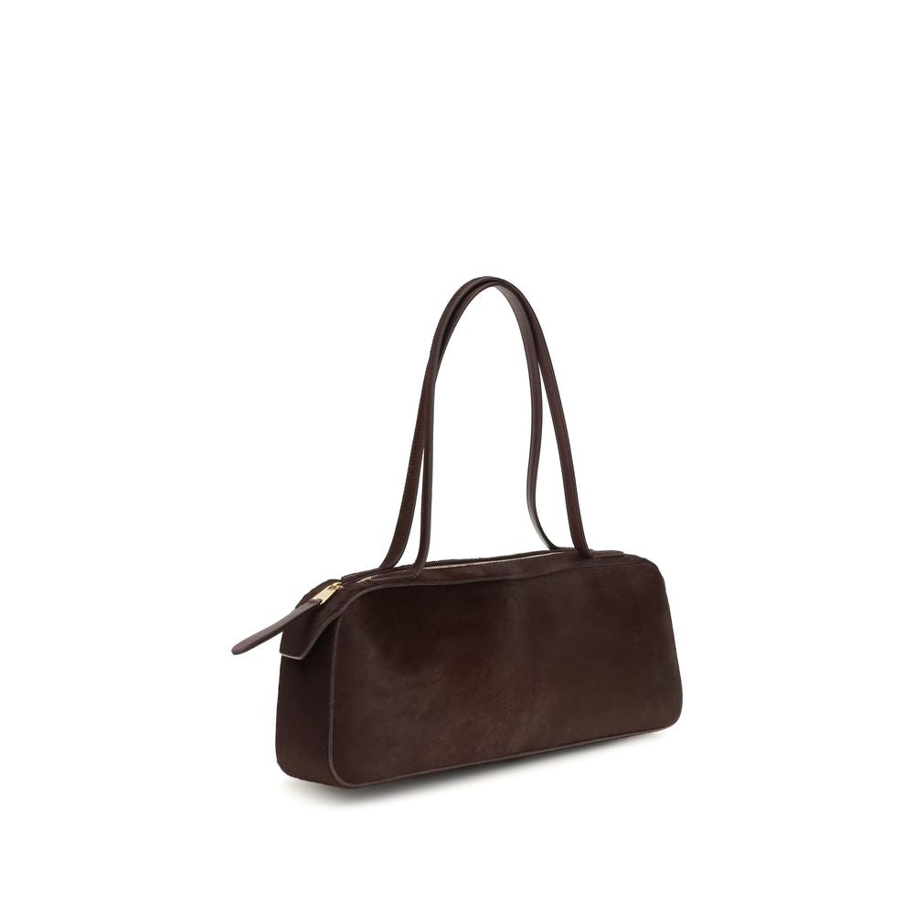 Khaite Burgundy Leather Shoulder Bag