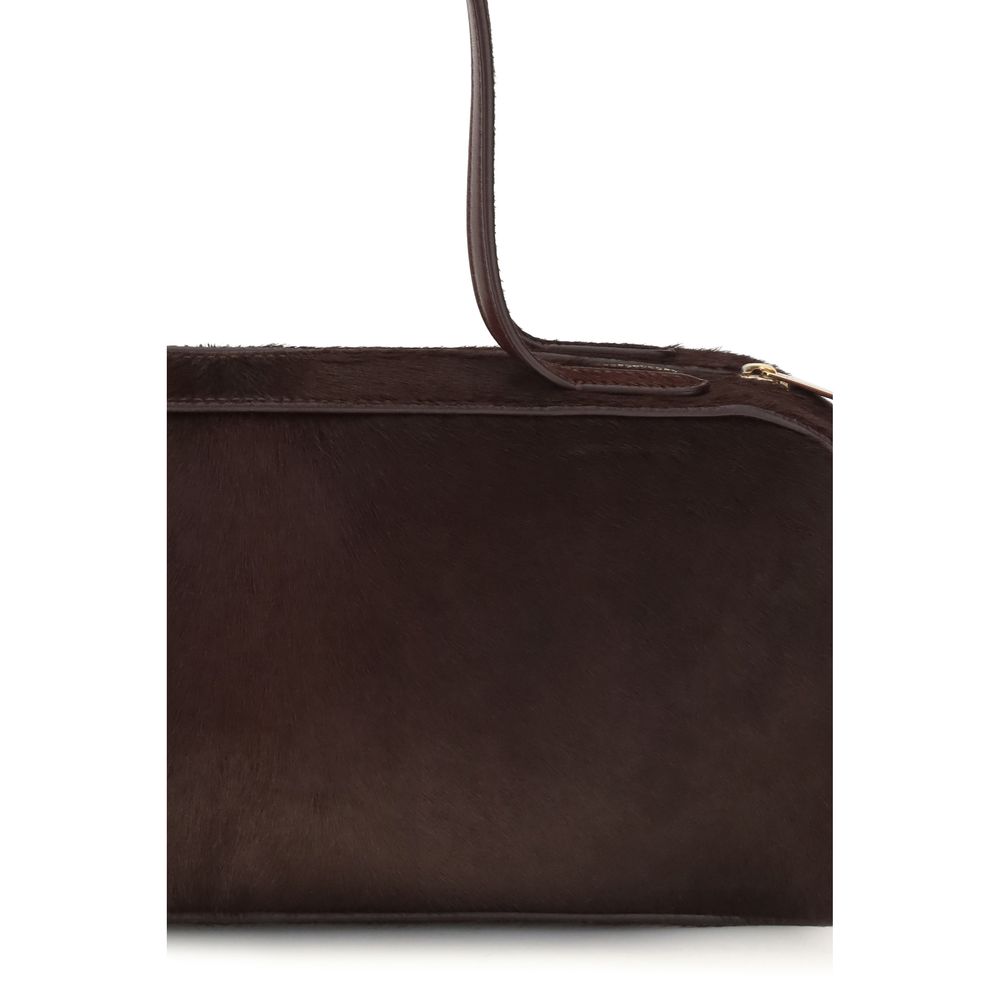 Khaite Burgundy Leather Shoulder Bag