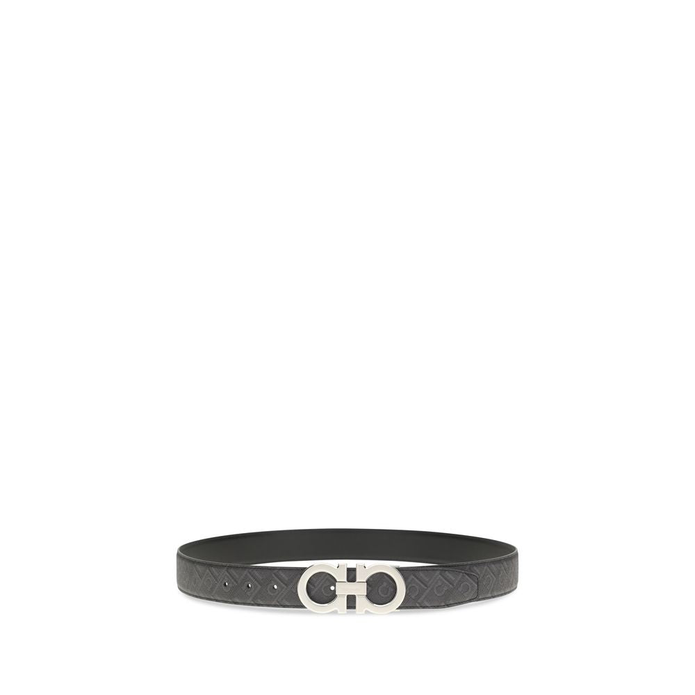 Ferragamo Black Leather Regular Belt
