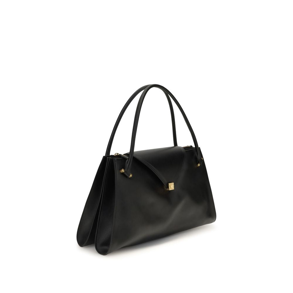 Versace Black Leather Shoulder Bag