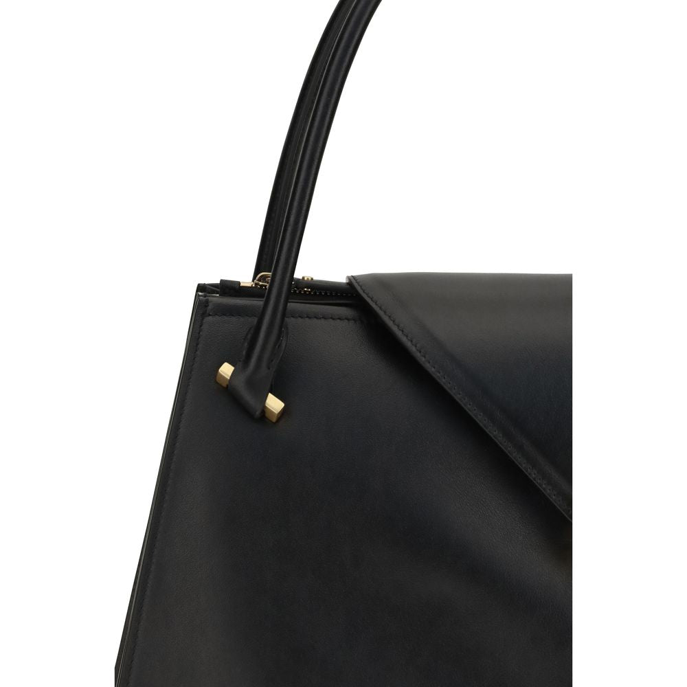 Versace Black Leather Shoulder Bag