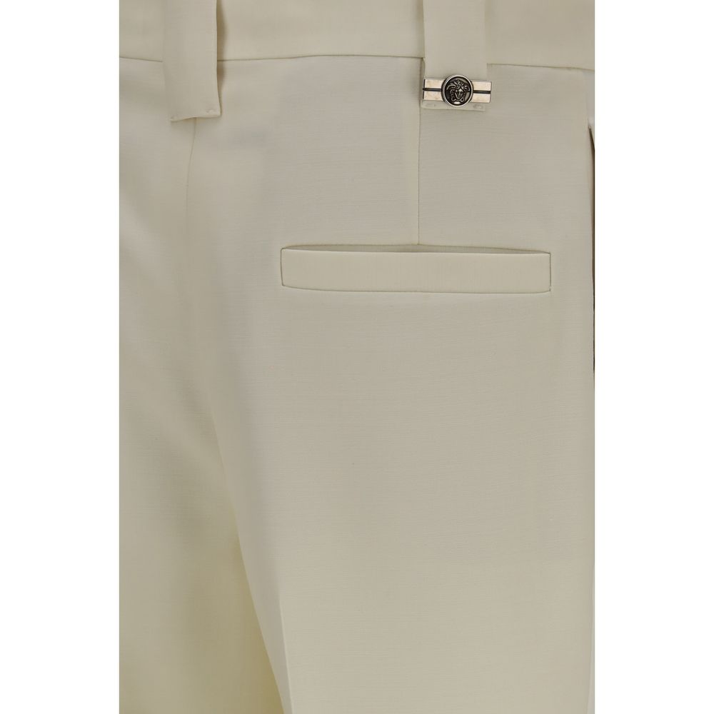 Versace Beige Wool Cropped Pants