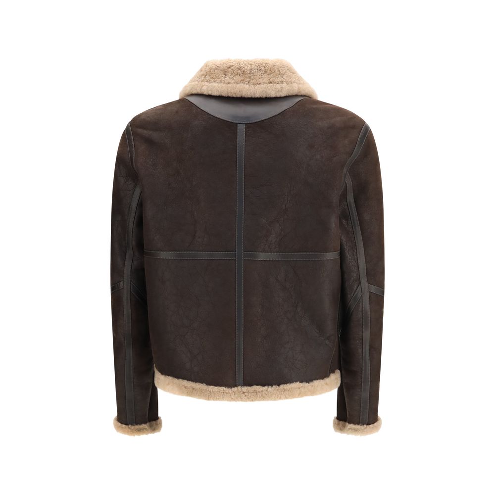 Belstaff Brown Leather Full-Length Jacket