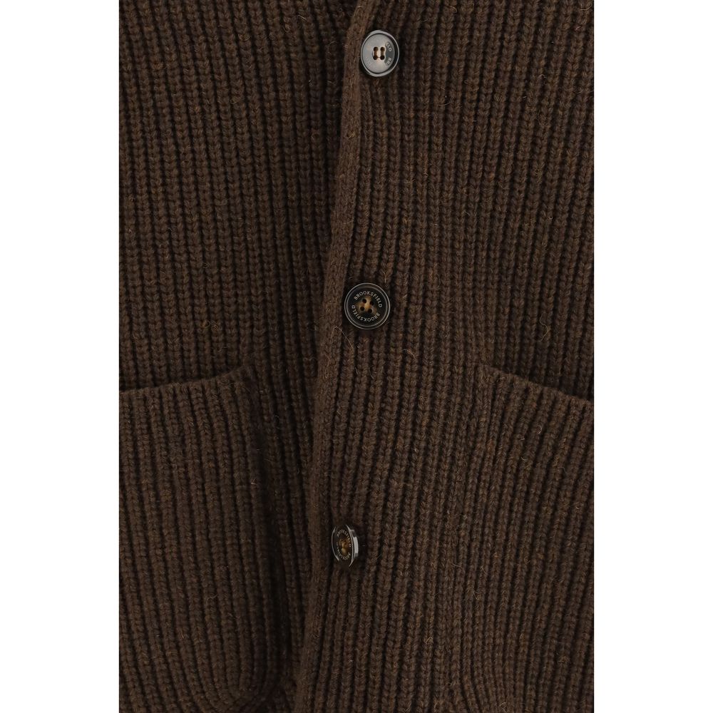 Brooksfield Brown Wool Full-Length Jacket