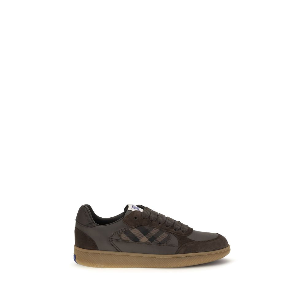 Burberry Brown Leather Athletic Sneakers