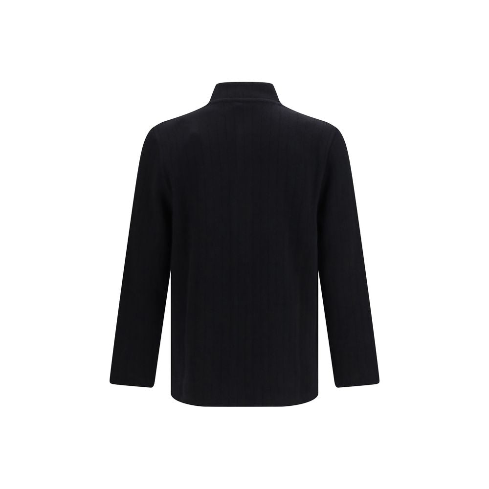 Lardini Black Wool Full-Length Jacket