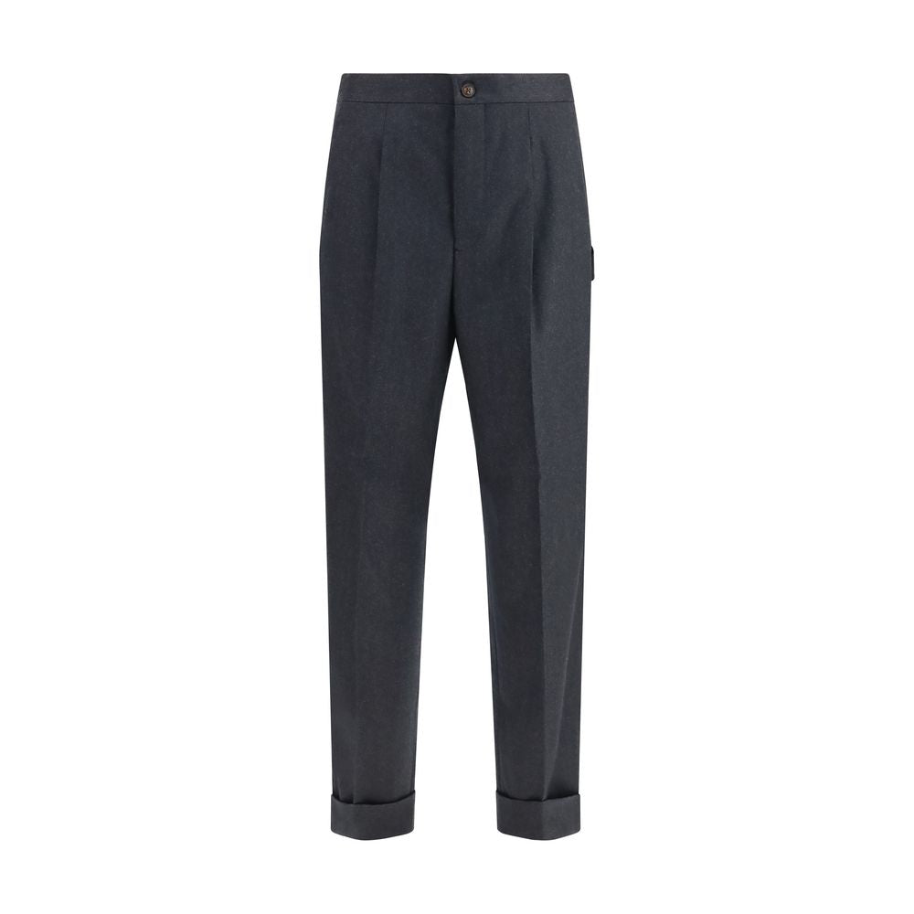 Umit Benan Gray Wool Dress Pants
