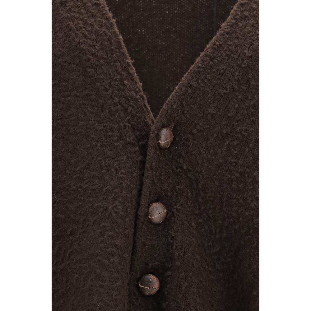 Golden Goose Brown Wool Oves Aries Cardigan