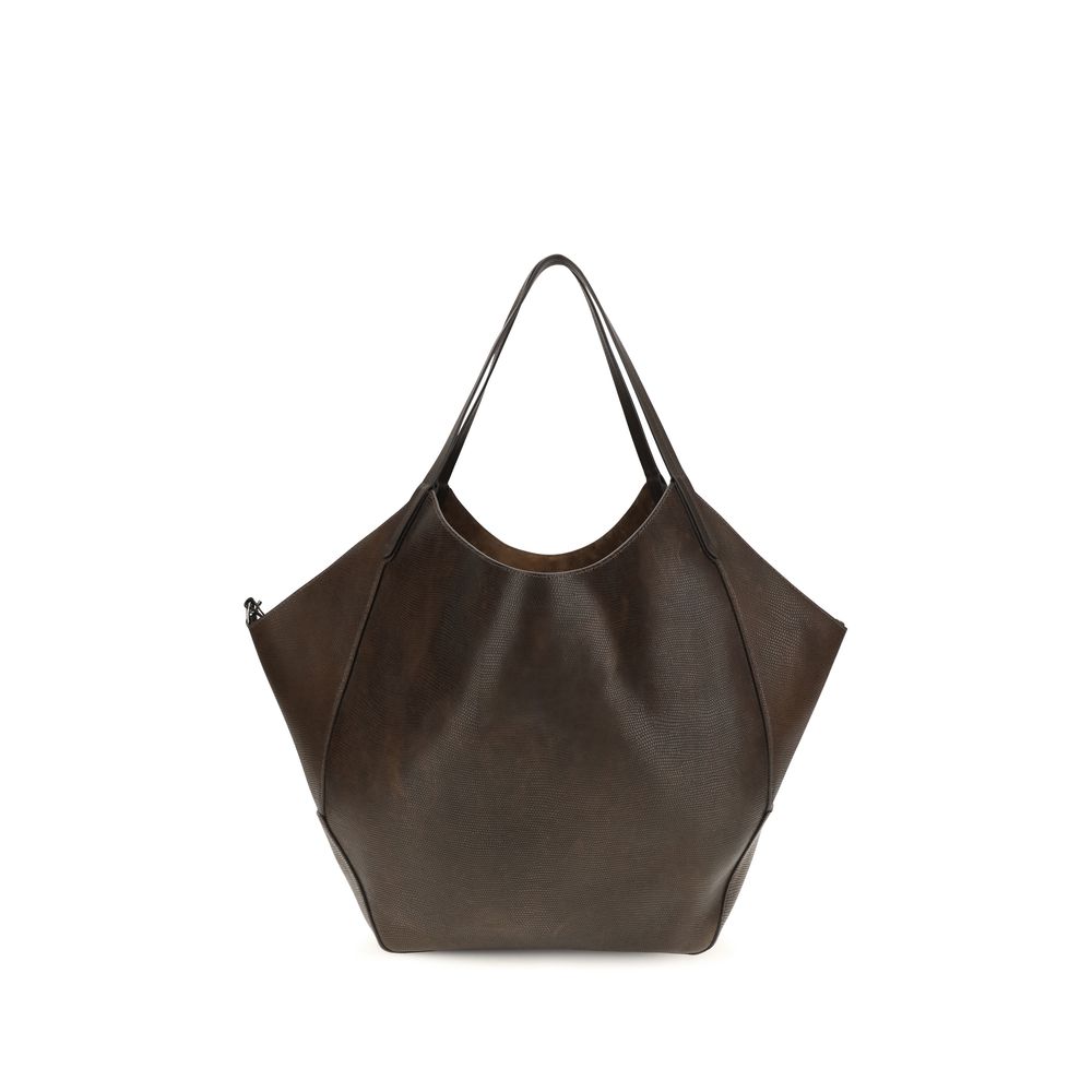 Brunello Cucinelli Brown Leather Shoulder Bag