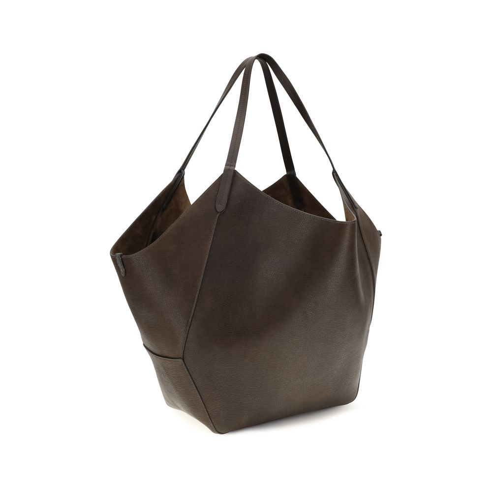 Brunello Cucinelli Brown Leather Handbag