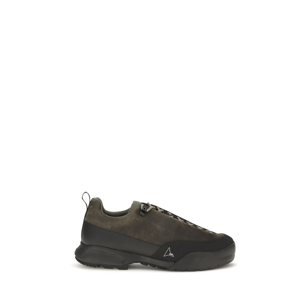ROA Brown Leather Athletic Sneakers
