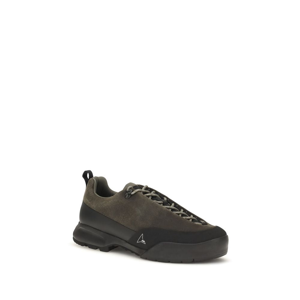 ROA Brown Leather Athletic Sneakers