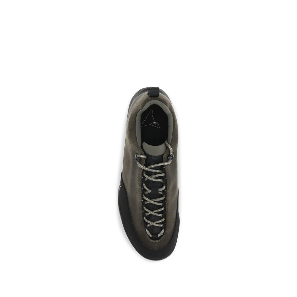 ROA Brown Leather Athletic Sneakers