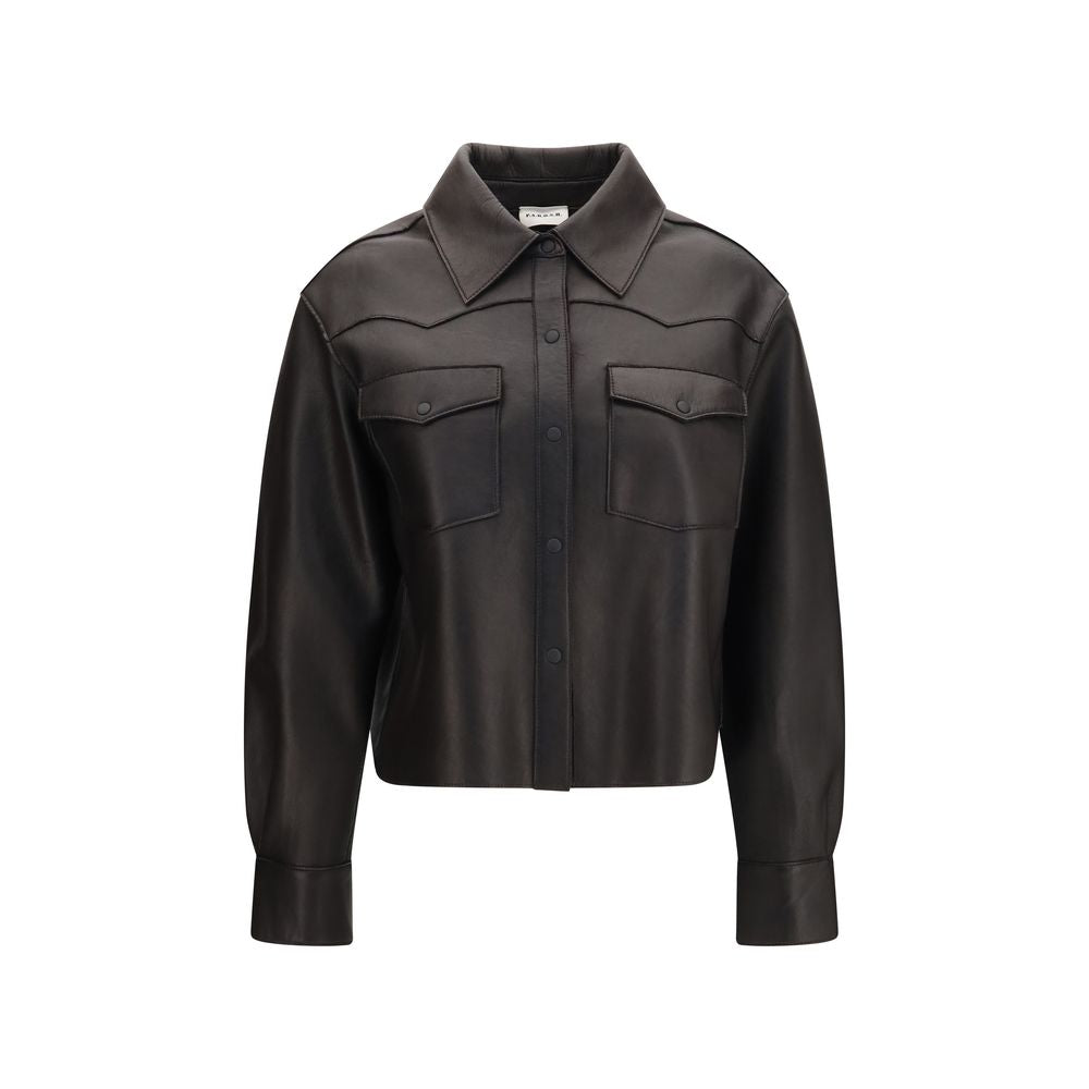 P.A.R.O.S.H. Black Leather Leather Jacket