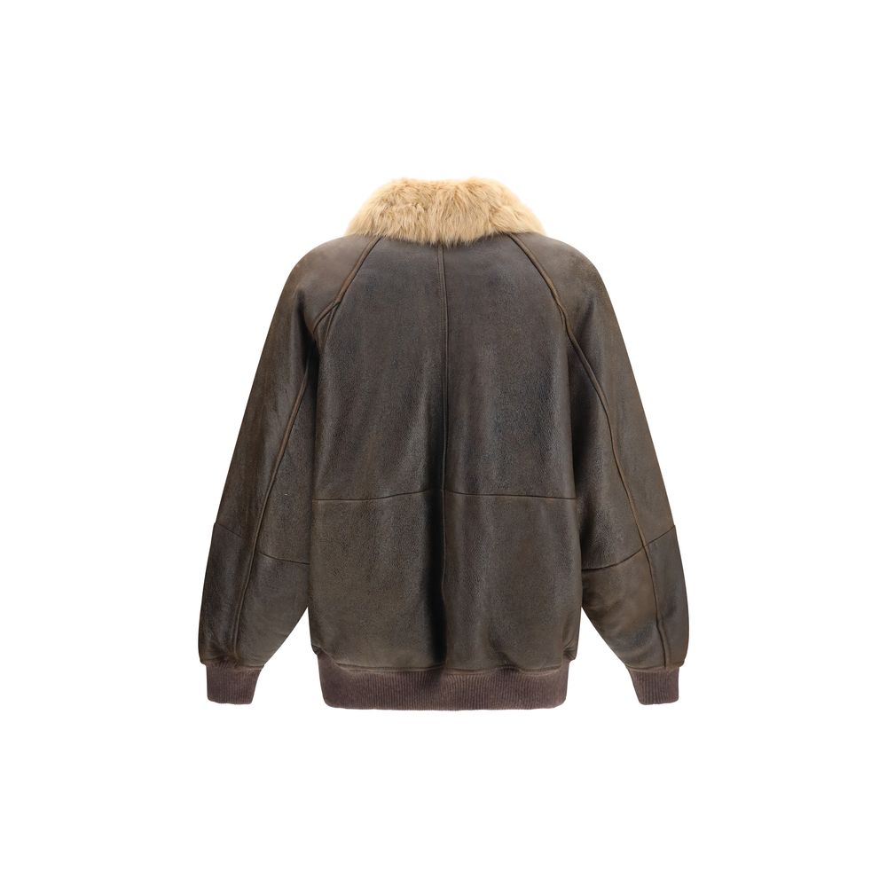 Brunello Cucinelli Brown skin Bomber