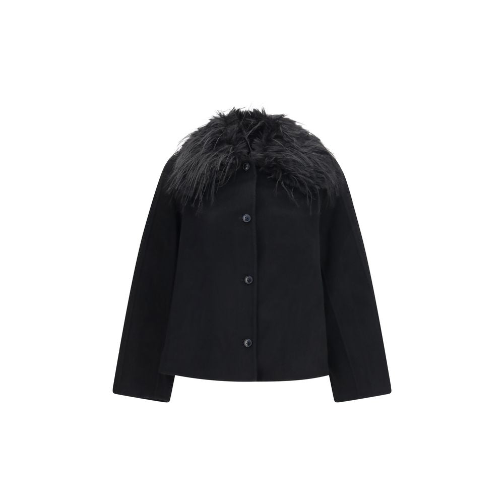 Loulou De Saison Black Wool Full-Length Jacket