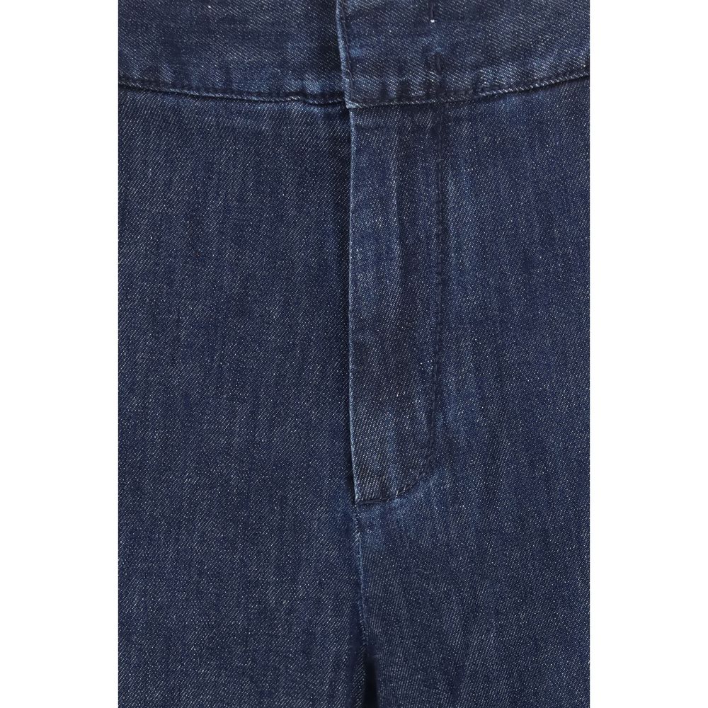 SA SU PHI Blue Cotton Casual Pants