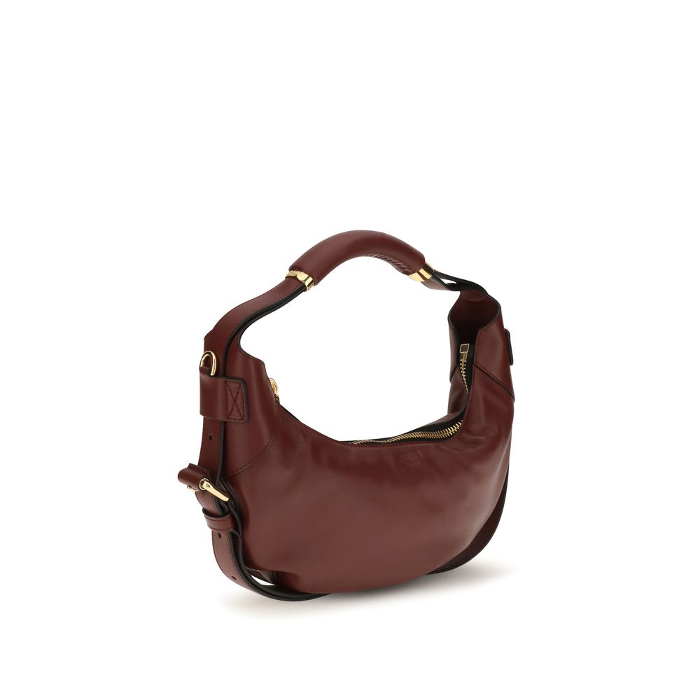 Moschino Bordeaux Leather Shoulder Bag