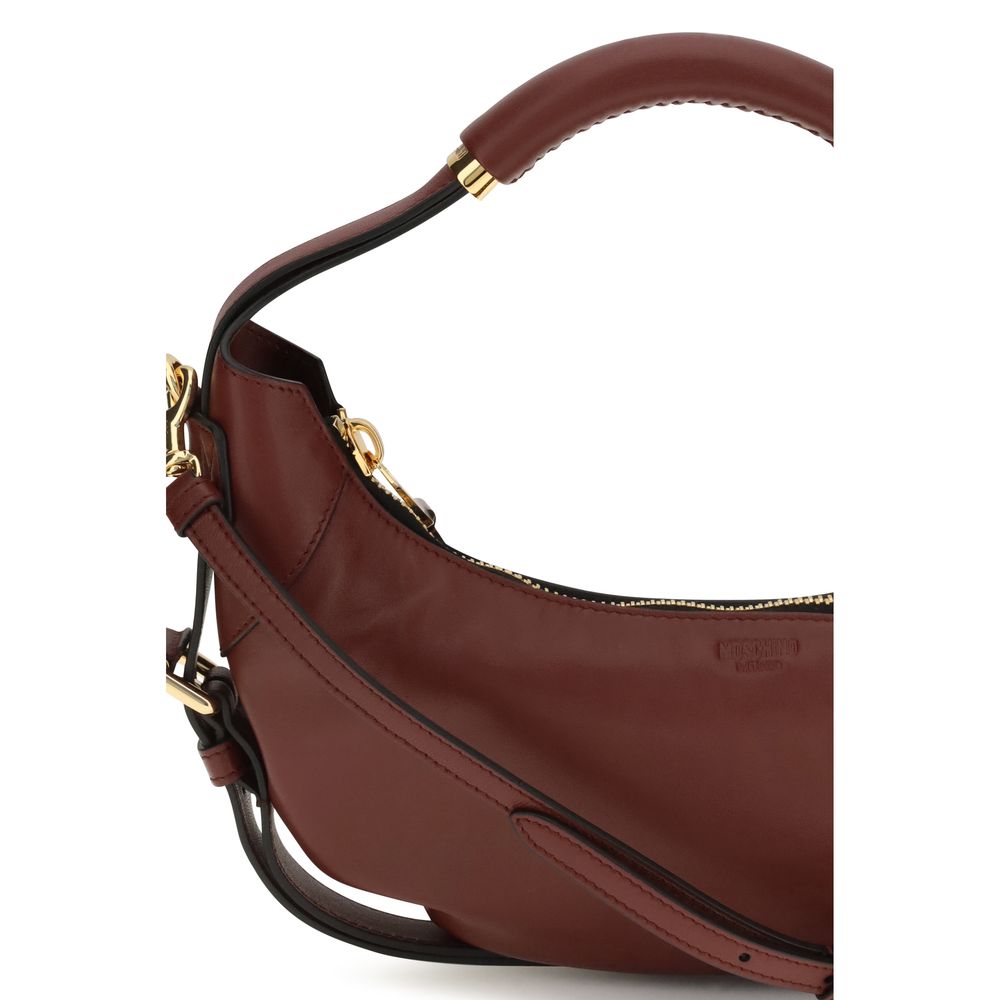 Moschino Bordeaux Leather Shoulder Bag