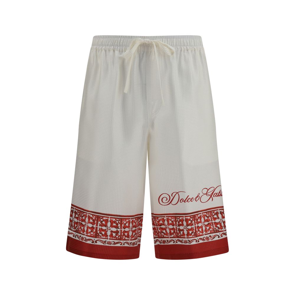 New Dolce & Gabbana Silk Bermuda Shorts