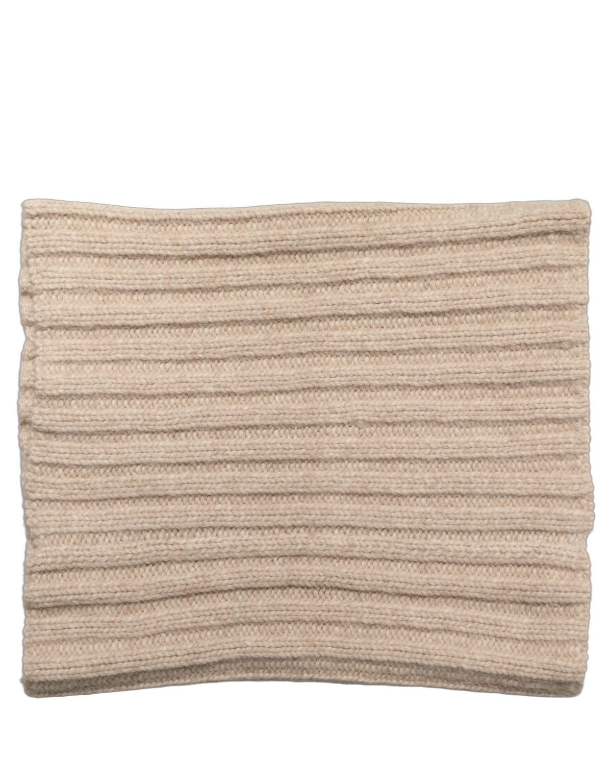 Dolce & Gabbana Light Beige Ribbed Knit Neck Warmer Scarf
