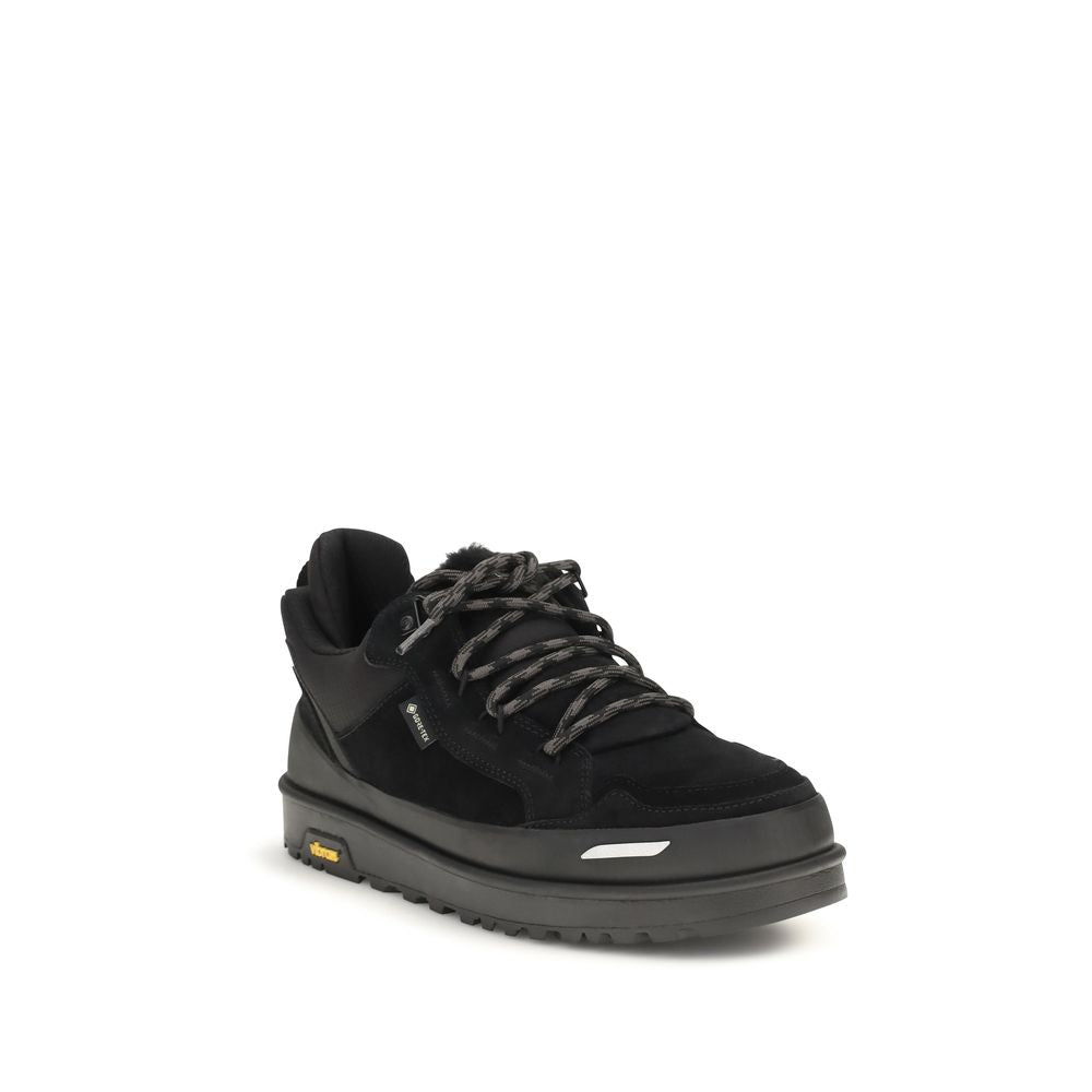 UGG Black Leather Athletic Sneakers