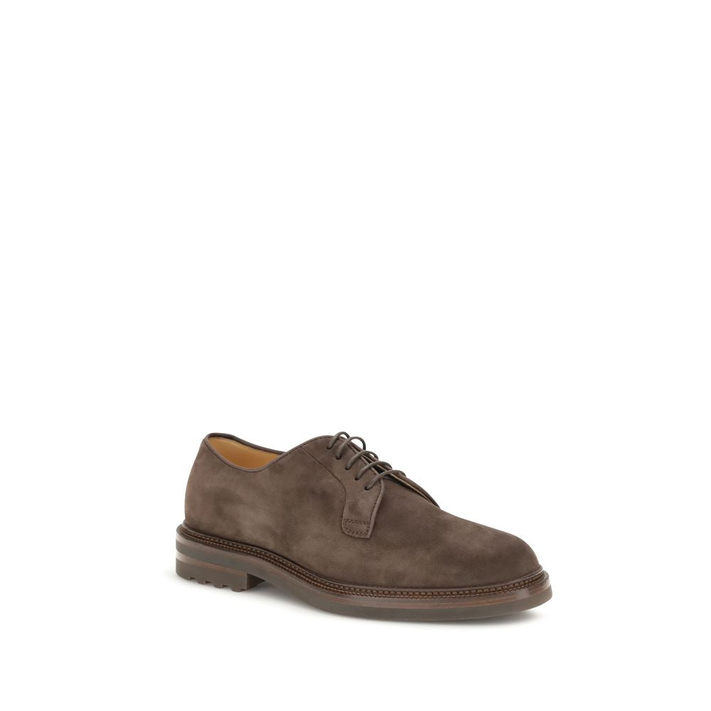 Brunello Cucinelli Brown Leather Oxfords And Derbies