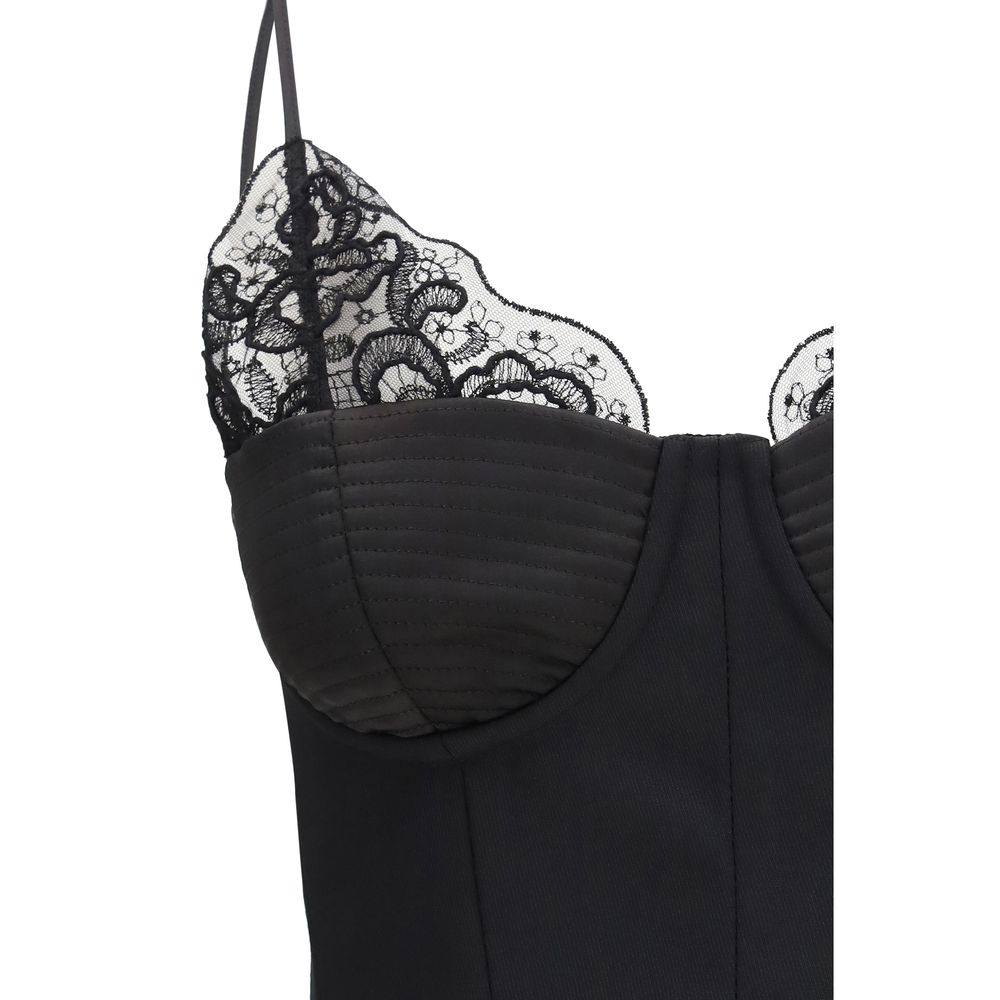 Nissa Black Sleeveles T-Shirt