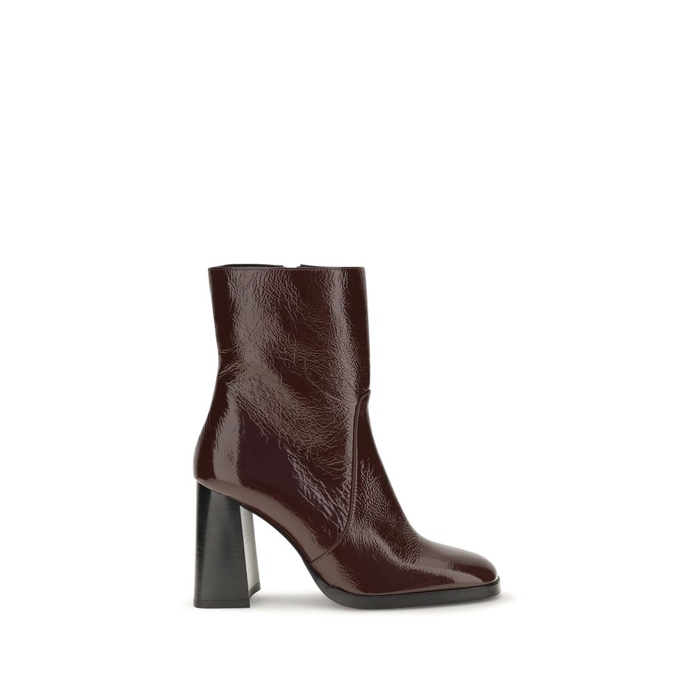 Stuart Weitzman Bordeaux Leather Ankle Boots