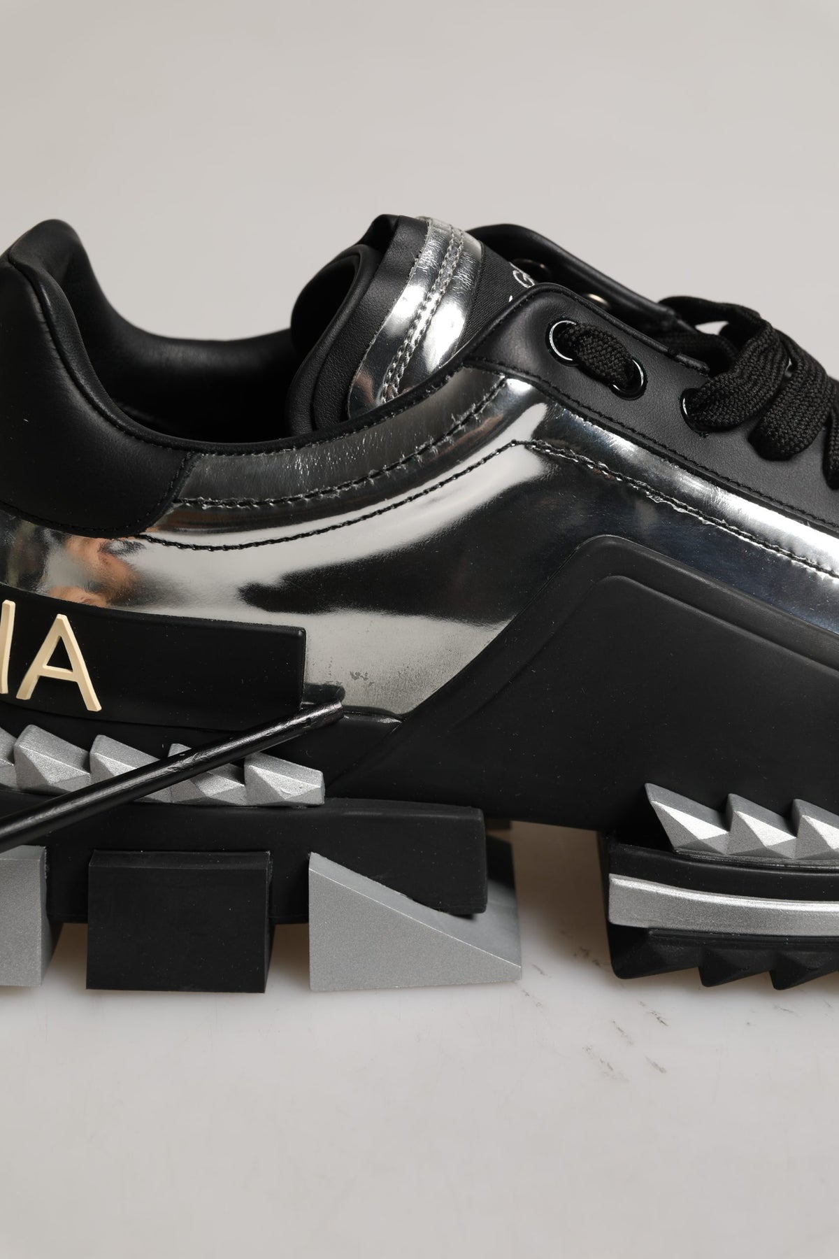 Dolce & Gabbana Black Two-Tone Super King Men Sneakers Shoes