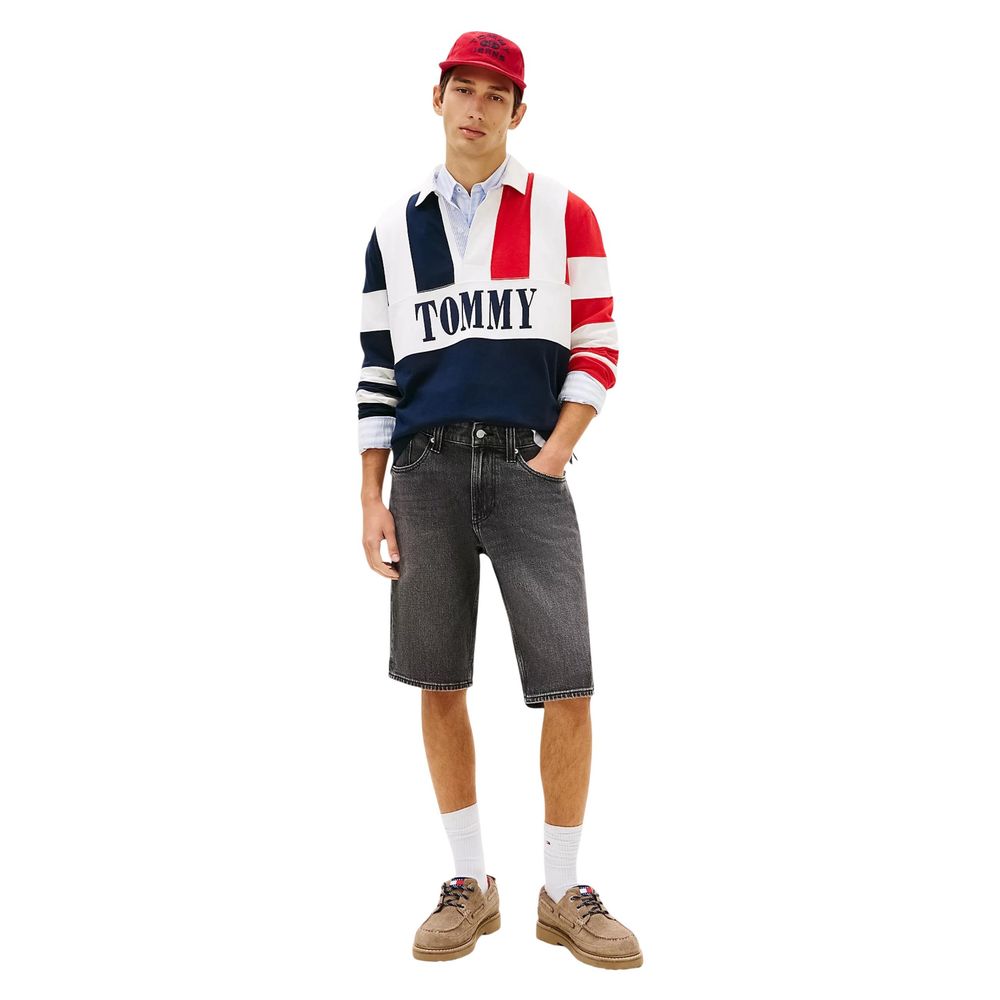 Tommy Hilfiger Jeans Black Recycled Cotton Bermuda Shorts